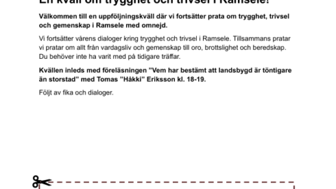Trygghet- och trivselkväll i Ramsele